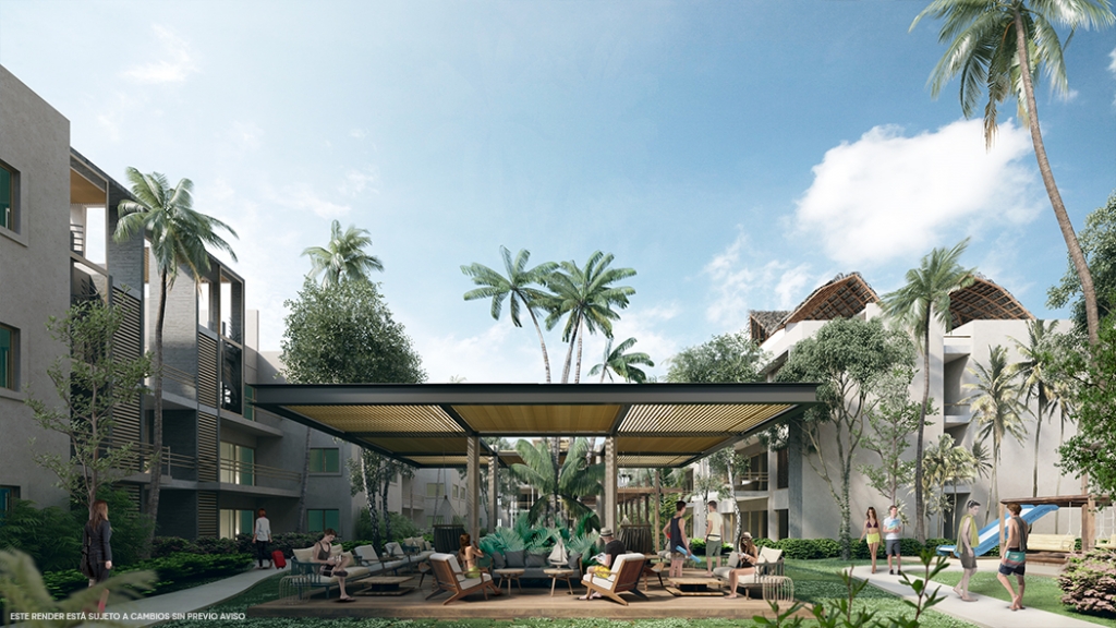 Penthouse with private pool, gym, yoga, spa, ecological technology, in Aldea Zama, Tulum, for sale.