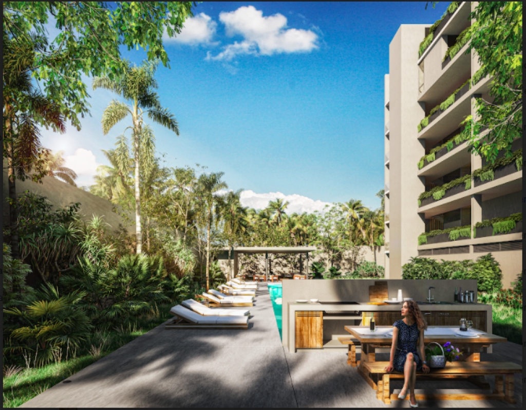 Apartment with garden and private jacuzzi, near the beach, room &amp; pool service, fire pit, playground for children, hammock area, surrounded