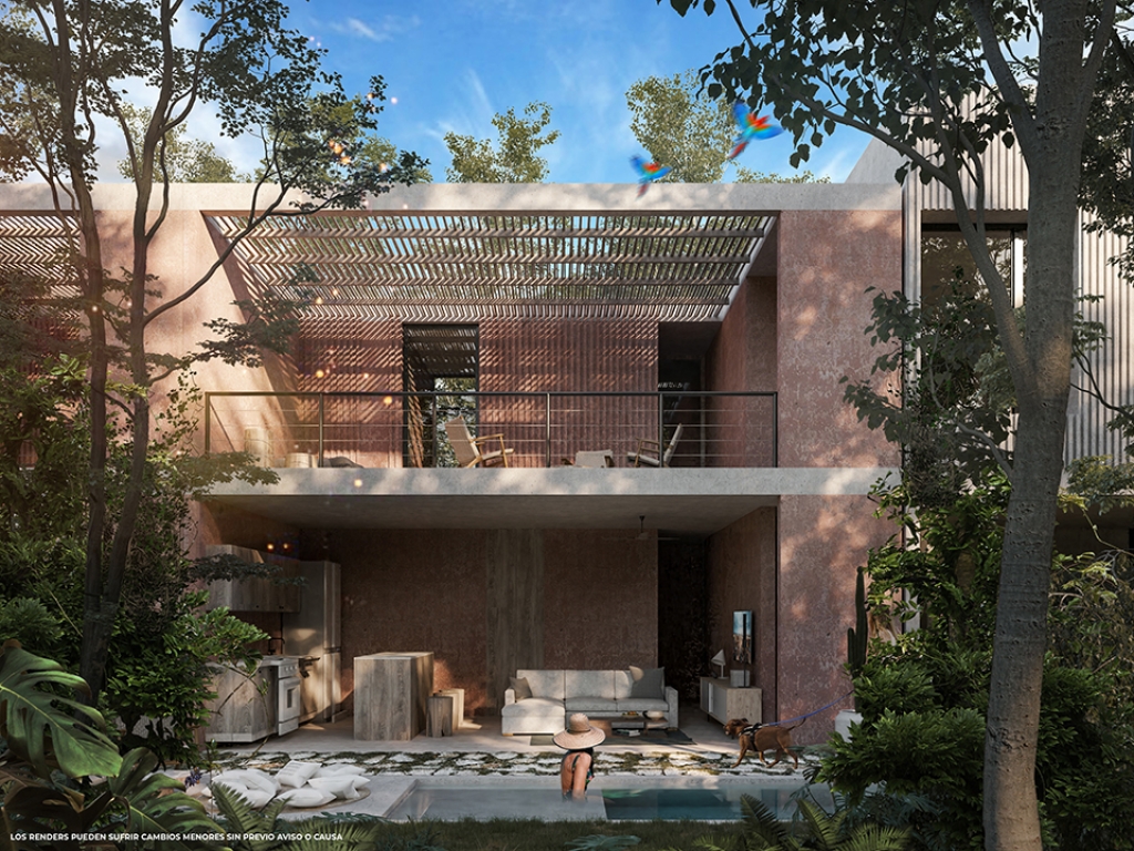 House with pool in gated community, Tulum, for sale