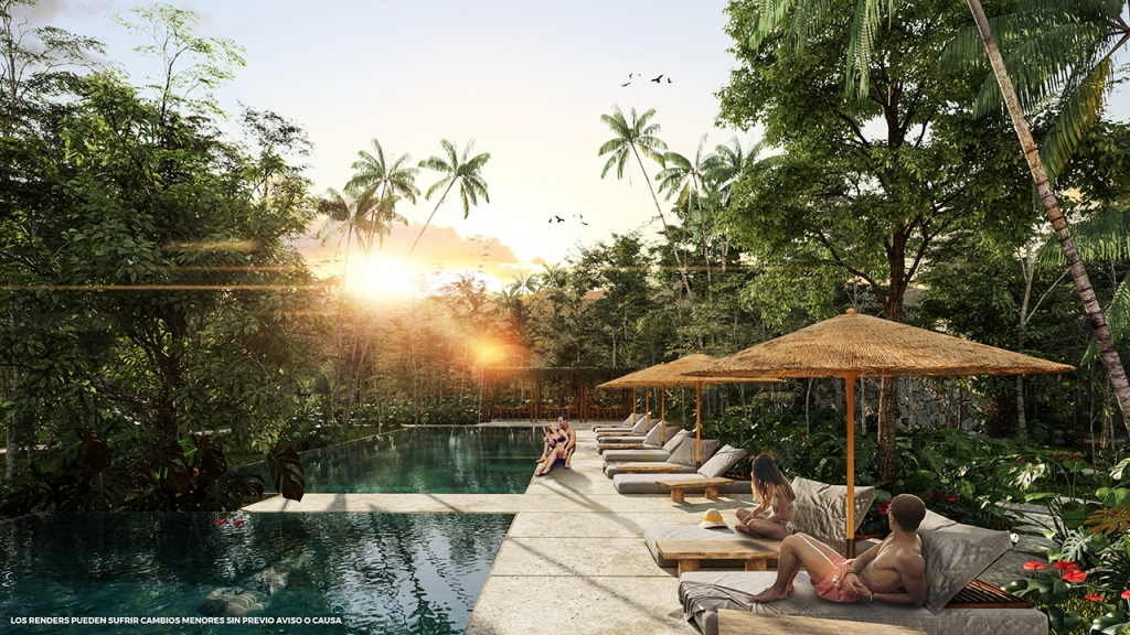 House with pool in gated community, Tulum, for sale