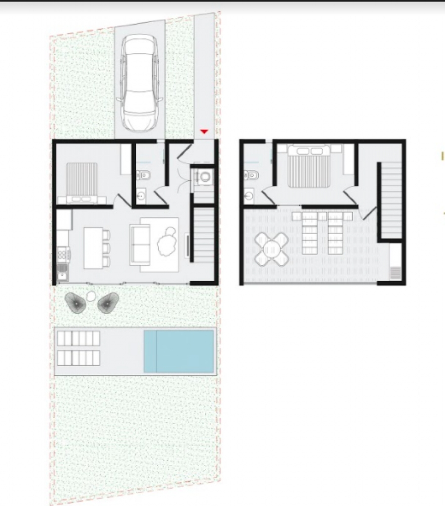 House with pool in gated community, Tulum, for sale