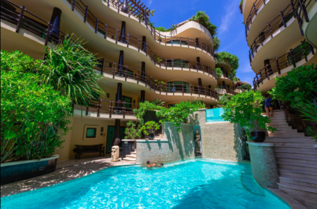 Condominium with private pool and garden, terrace, BBQ, for sale, Playacar, Playa del Carmen