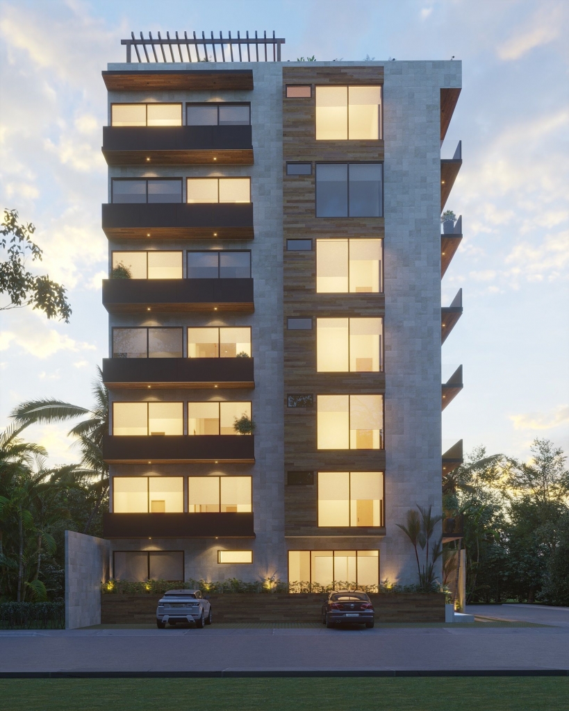 Departamento, roof top con alberca y asador, area de hamacas, palapa, area para perros, pre-construccion, venta Cozumel