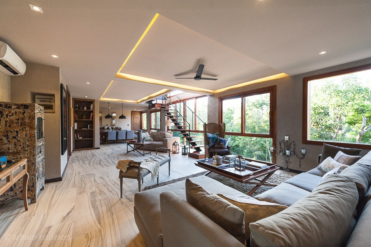 Penthouse with infinity pool, bar, yoga area, and gym in Aldea Zam&aacute;.