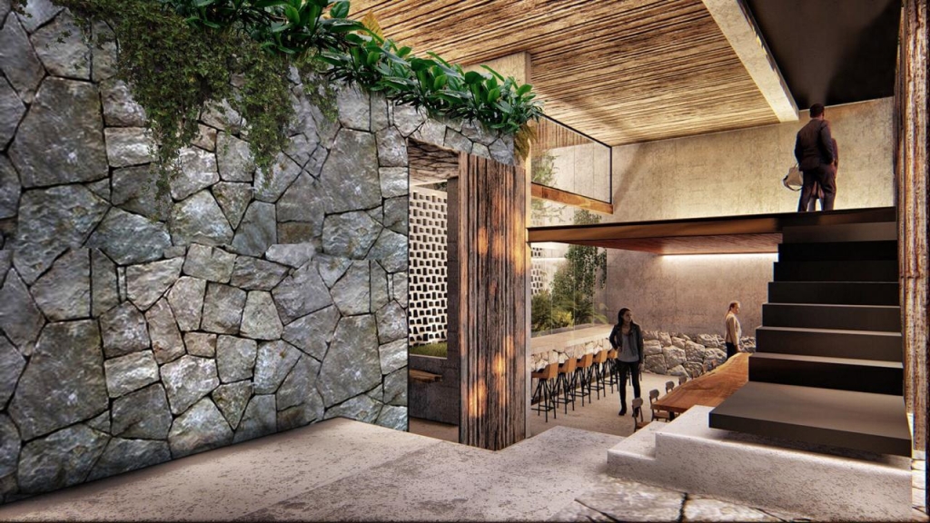 Hotel en venta en Tulum, concepto innovador, sobre avenida principal a pasos de las Ruinas Mayas.