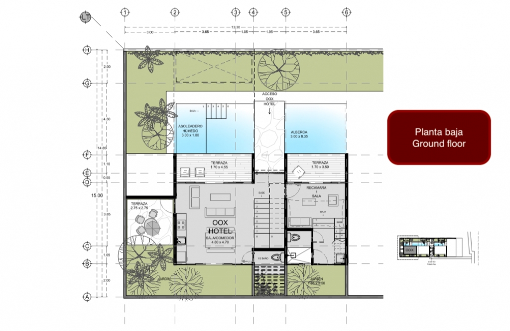 Hotel en venta en Tulum, concepto innovador, sobre avenida principal a pasos de las Ruinas Mayas.
