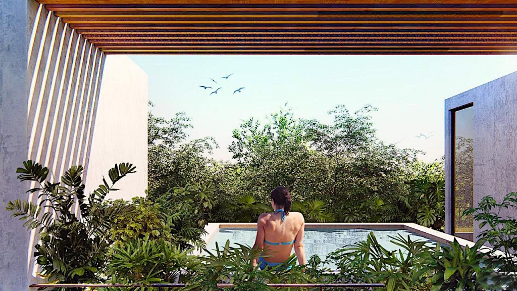 Hotel en venta en Tulum, concepto innovador, sobre avenida principal a pasos de las Ruinas Mayas.