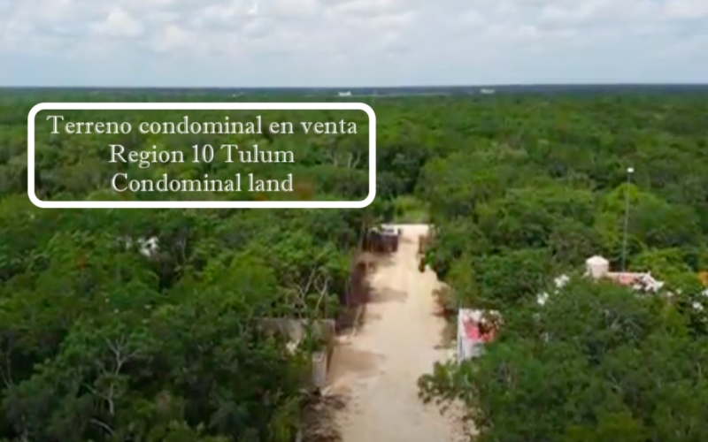 Terreno condominal en venta en Tulum, Region 10.