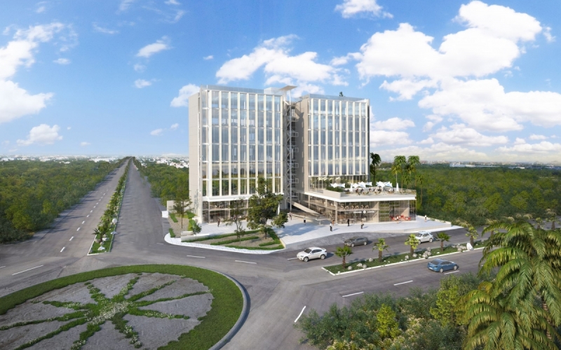 Oficina en venta en nuevo centro urbano de Playa del Carmen, cruz de servicios.