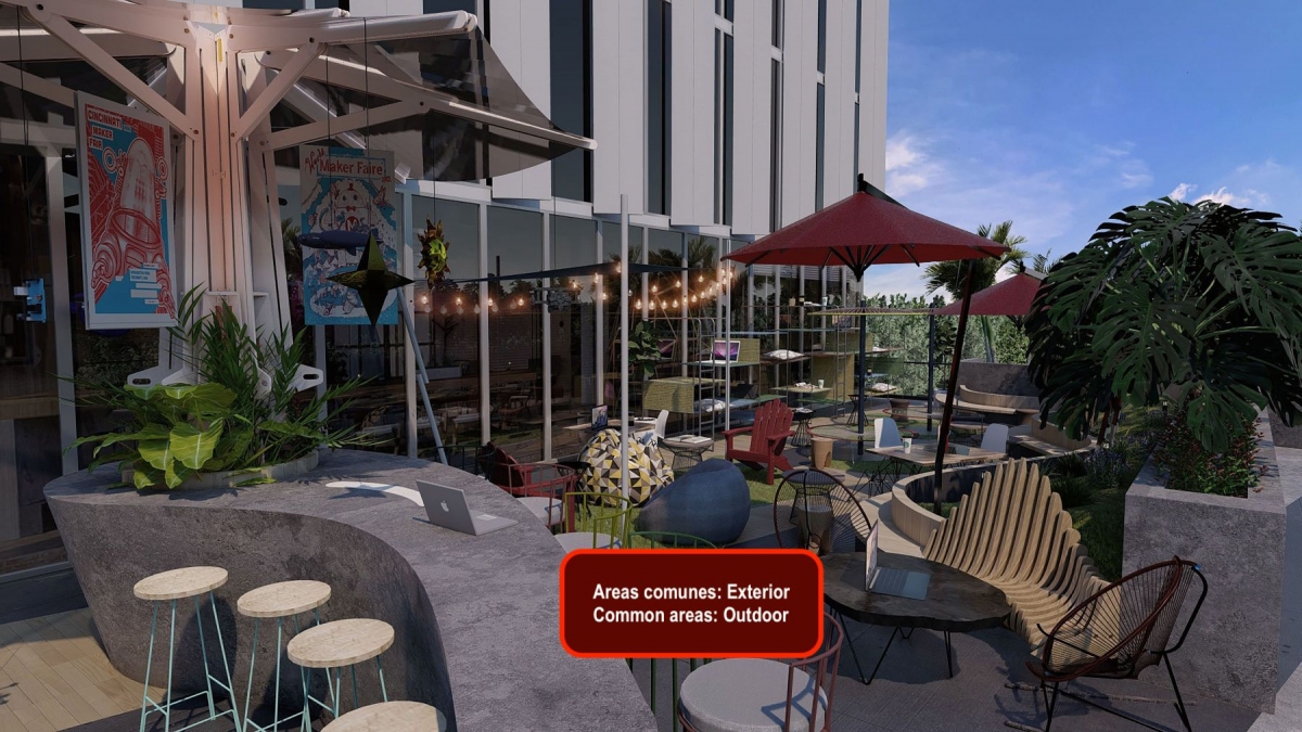 Oficina en edificio con amenidades en venta en nuevo centro urbano de Playa del Carmen.