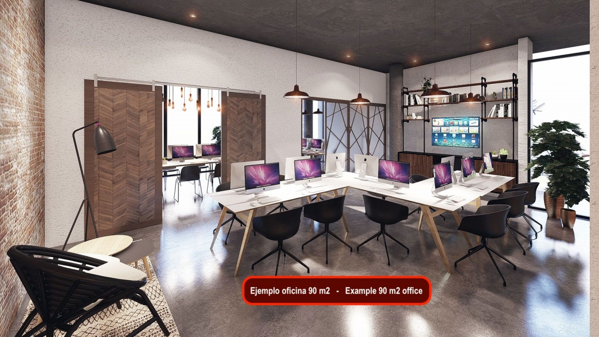 Oficina en edificio con amenidades en venta en nuevo centro urbano de Playa del Carmen.