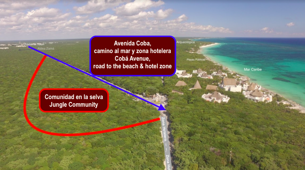 Terreno para desarrollar hotel en venta, avenida Coba, en residencial privado con areas verdes y ame