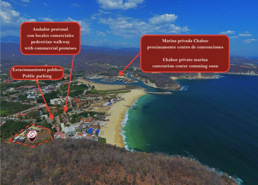 Terreno uso de suelo tur&iacute;stico hotelero a 300 metros de la playa, Bahia Chahue, en venta, Huatulco,