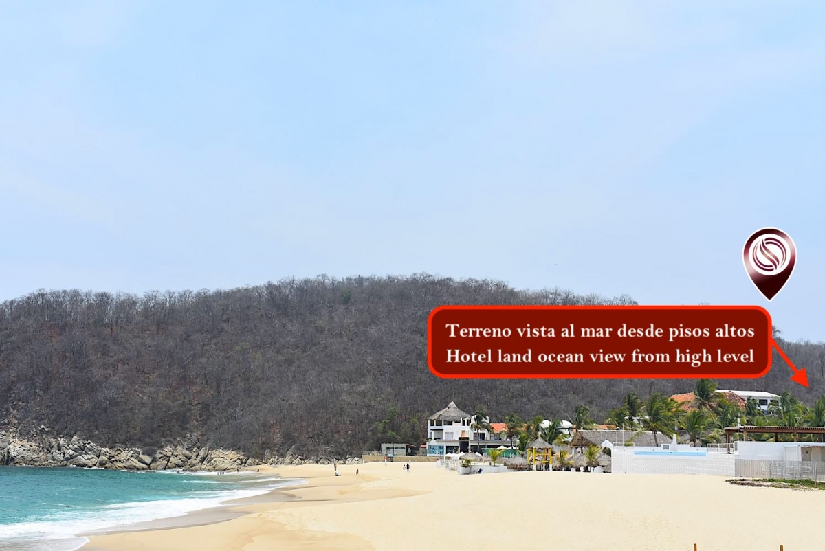 Terreno uso de suelo tur&iacute;stico hotelero a 300 metros de la playa, Bahia Chahue, en venta, Huatulco,