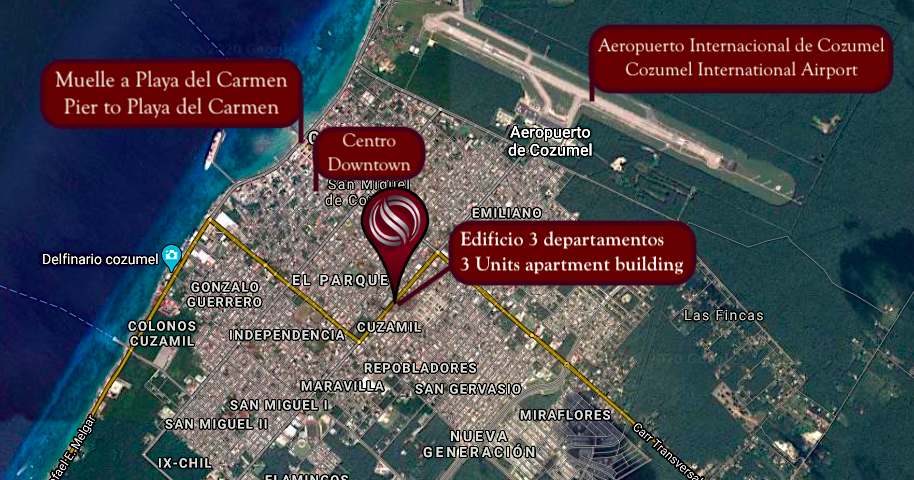 Building with 3 apartments for sale in Cozumel, Avenue 65. in INVIQROO neighborhood,