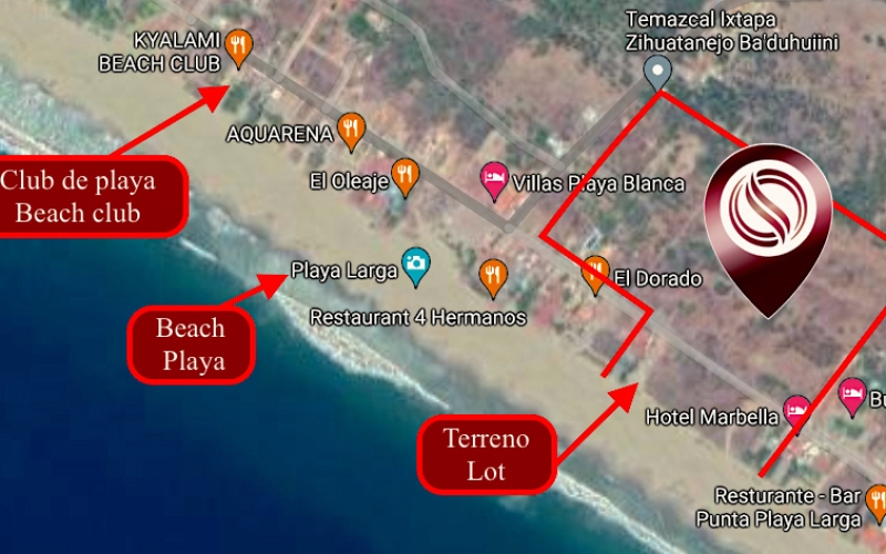 Terreno tur&iacute;stico, hotelero, residencial media, frente al mar  60 metros frente al mar, con acceso a