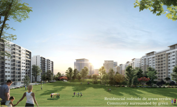 Oficina en Edificio moderno certificaci&oacute;n LEED 125 m2, rodeado de &aacute;reas verdes, lagos y centro comer