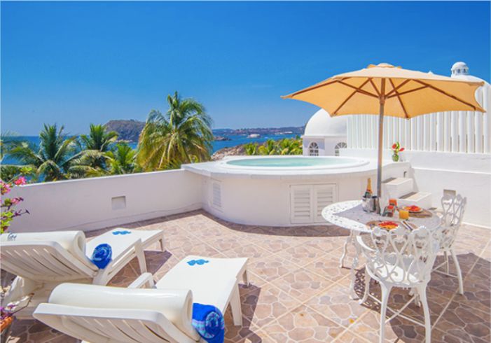 Hotel boutique frente al mar 17 habitaciones, vistas al mar y la monta&ntilde;a, en venta, Huatulco.