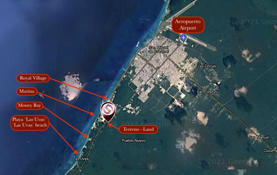 Terreno frente a la carretera, PRECIO REDUCIDO 1.4 hectareas en Zona Hotelera Sur, Cozumel en venta.
