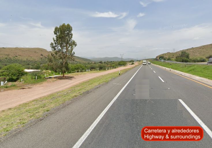 7 Hectareas de Predio r&uacute;stico cerril, sobre carretera, 450 pesos por m2, carretera 57, San Luis Poto