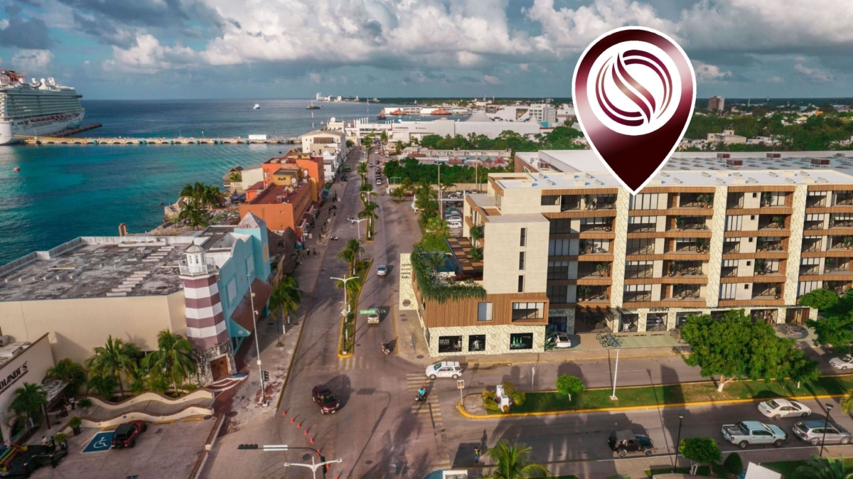 Local comercial sobre el Malec&oacute;n de Cozumel, a 50 metros del mar, sobre avenida comercial, pre-const