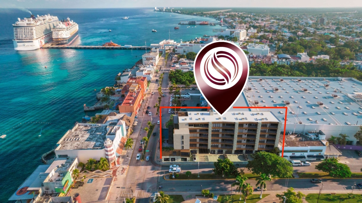 Local comercial a 50 metros del mar, sobre el Malec&oacute;n de Cozumel, Avenida comercial, pre-construccio