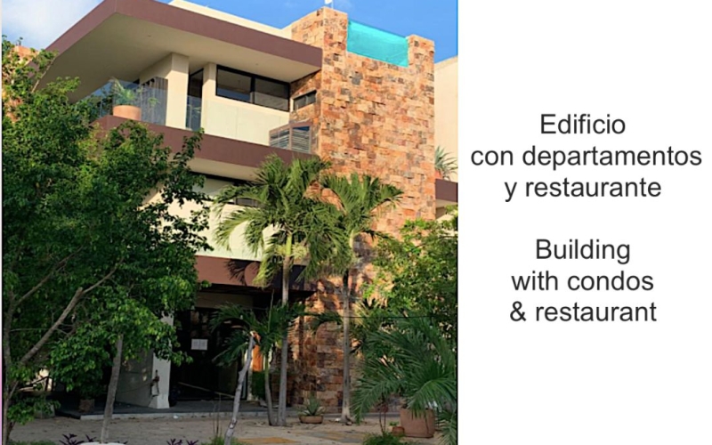 Edificio en esquina, uso de suelo mixto, con restaurante (patente para alcohol) y 3 departamentos, e