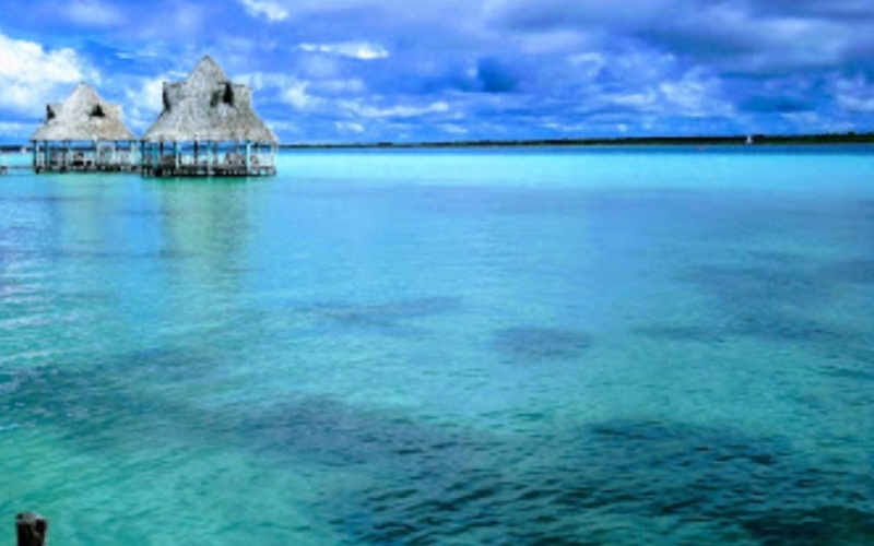 13 Hect&aacute;reas frente a la laguna en venta Bacalar, 8 cuartos por hect&aacute;rea, venta.