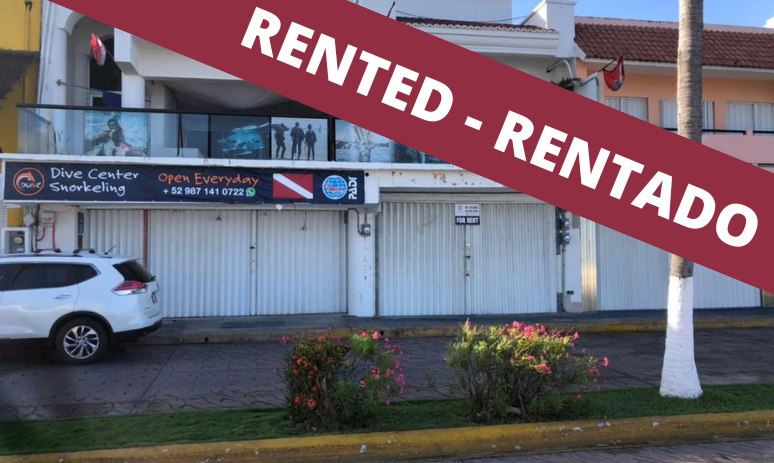 Local PRECIO REDUCIDO con vista al mar- sobre el Malec&oacute;n de Cozumel, en renta.