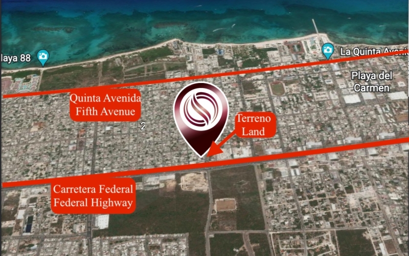Commercial and residential land use, lot for sale, Colosio neighborhood, for sale Playa del Carmen.