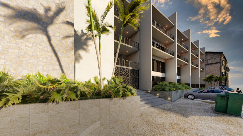 Commercial premises of 161 m2, on main avenue, 650 meters from the sea in pre-construction, for sale