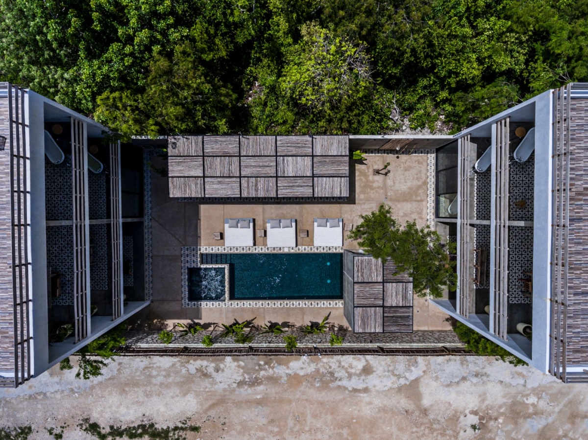 Edificio de 6 departamentos, 12 habitaciones, en pre-construccion, venta Tulum. 4,6 km de la zona ho
