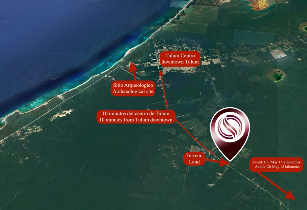 901 m2 land, uses: residential, hotel, mixed, for sale Tulum, in Rancho Viejo.