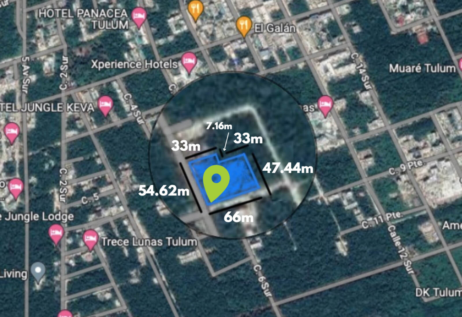 Terreno en esquina para desarrollador en venta en Region 15 Tulum multifamiliar Uso de suelo H3.