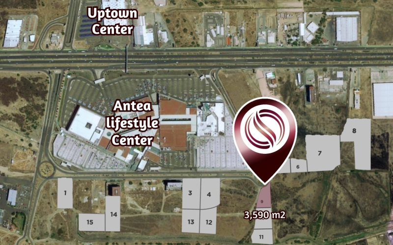 Mixed-use macro lot of 3,590 m2 in a commercial area for sale in Quer&eacute;taro.