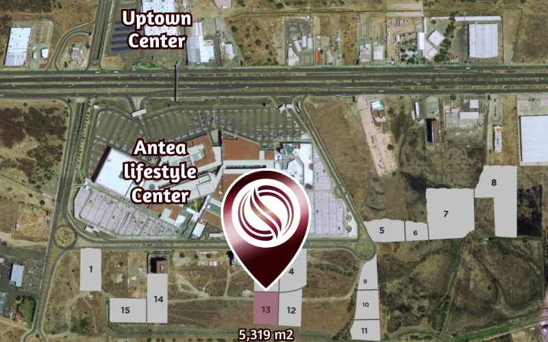 Mixed-use macro lot of 5,319 m2 in a commercial area for sale in Quer&eacute;taro.
