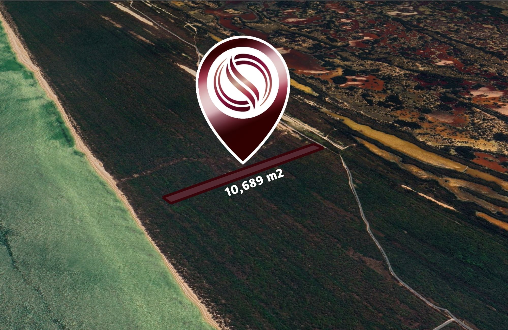 Lote frente al mar de 10,690 m2, multifamiliar, en venta Yucatan.