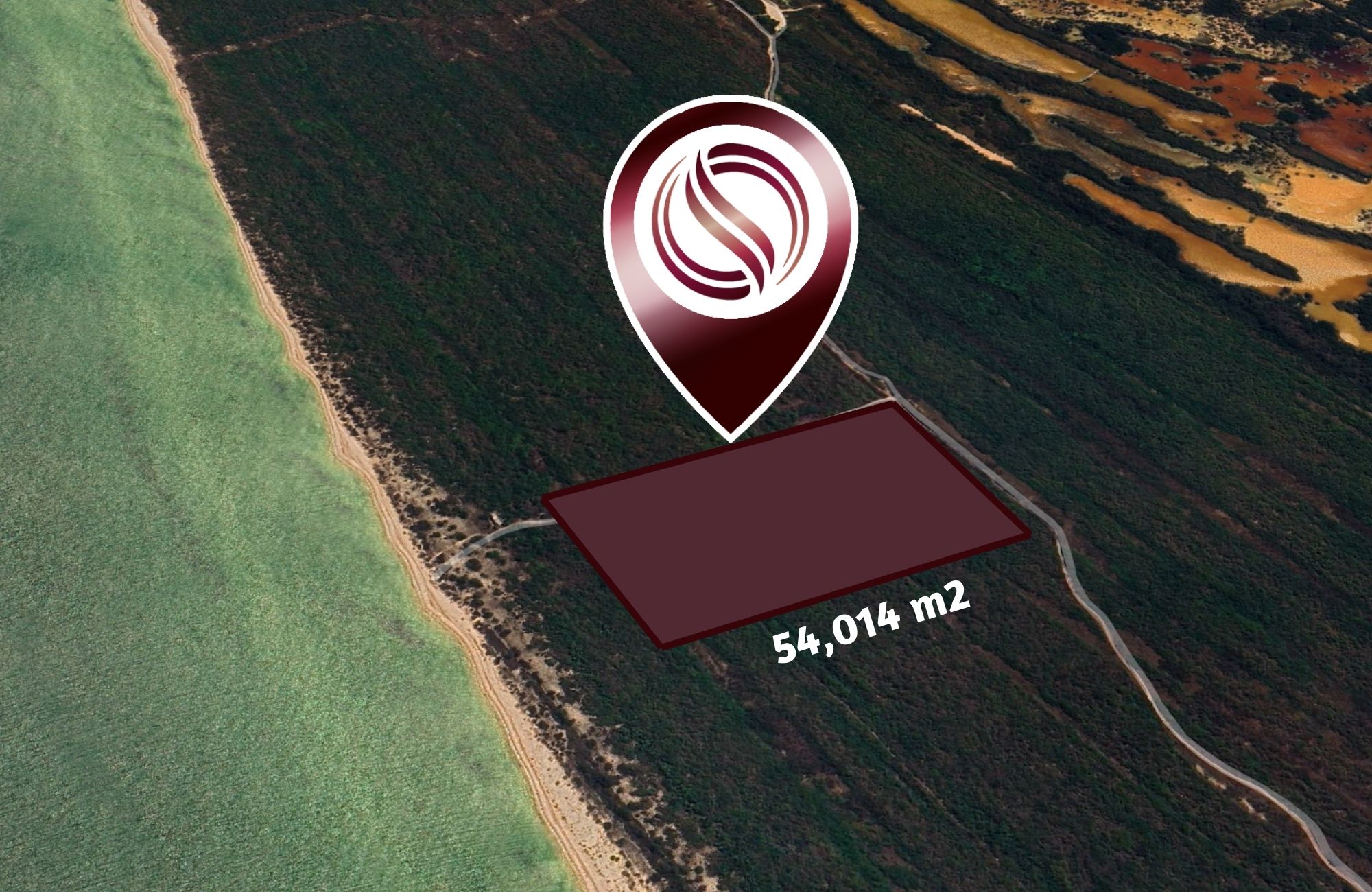 Lote frente al mar de 54,014 m2, multifamiliar, en venta Yucatan.