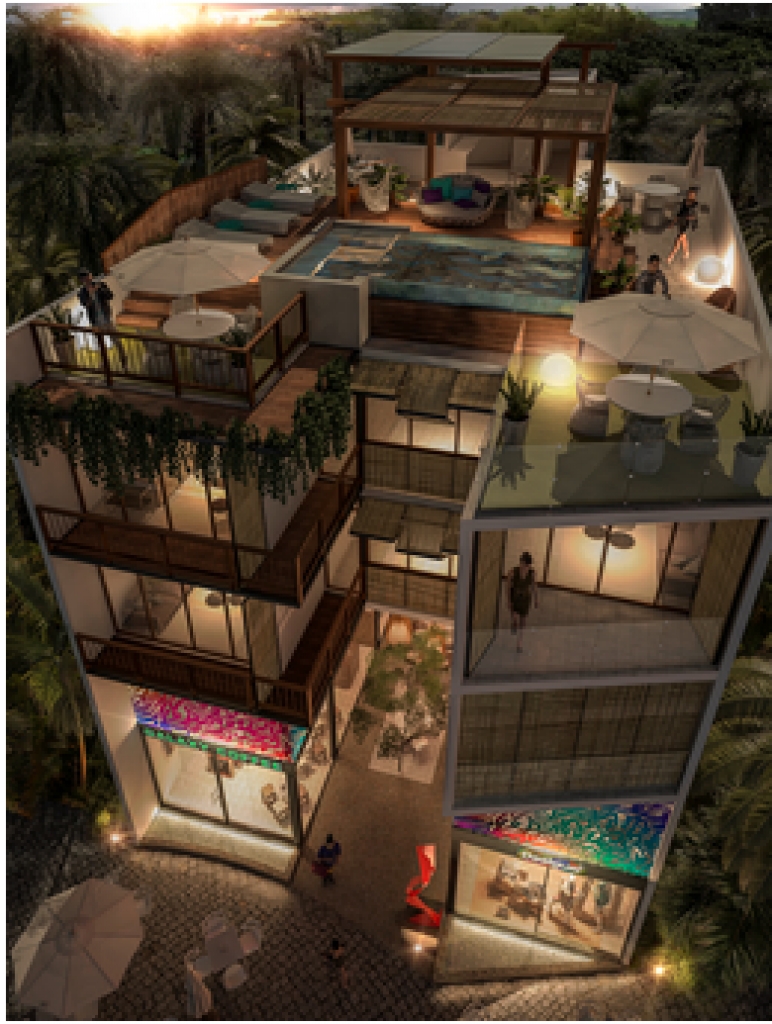 Local comercial en moderno edificio a la venta en Tulum