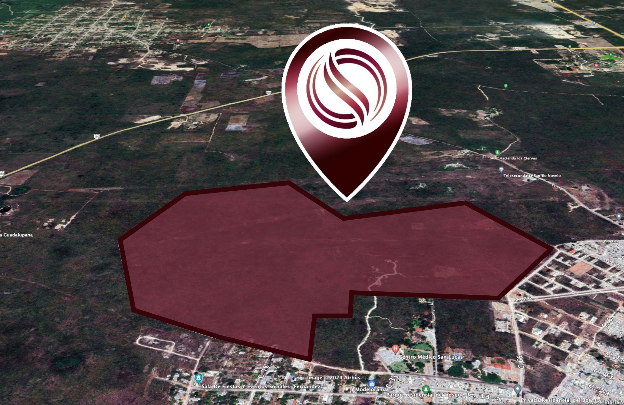 Macrolote de 233,650 m2 por fraccionamiento X Corazon, Valladolid.