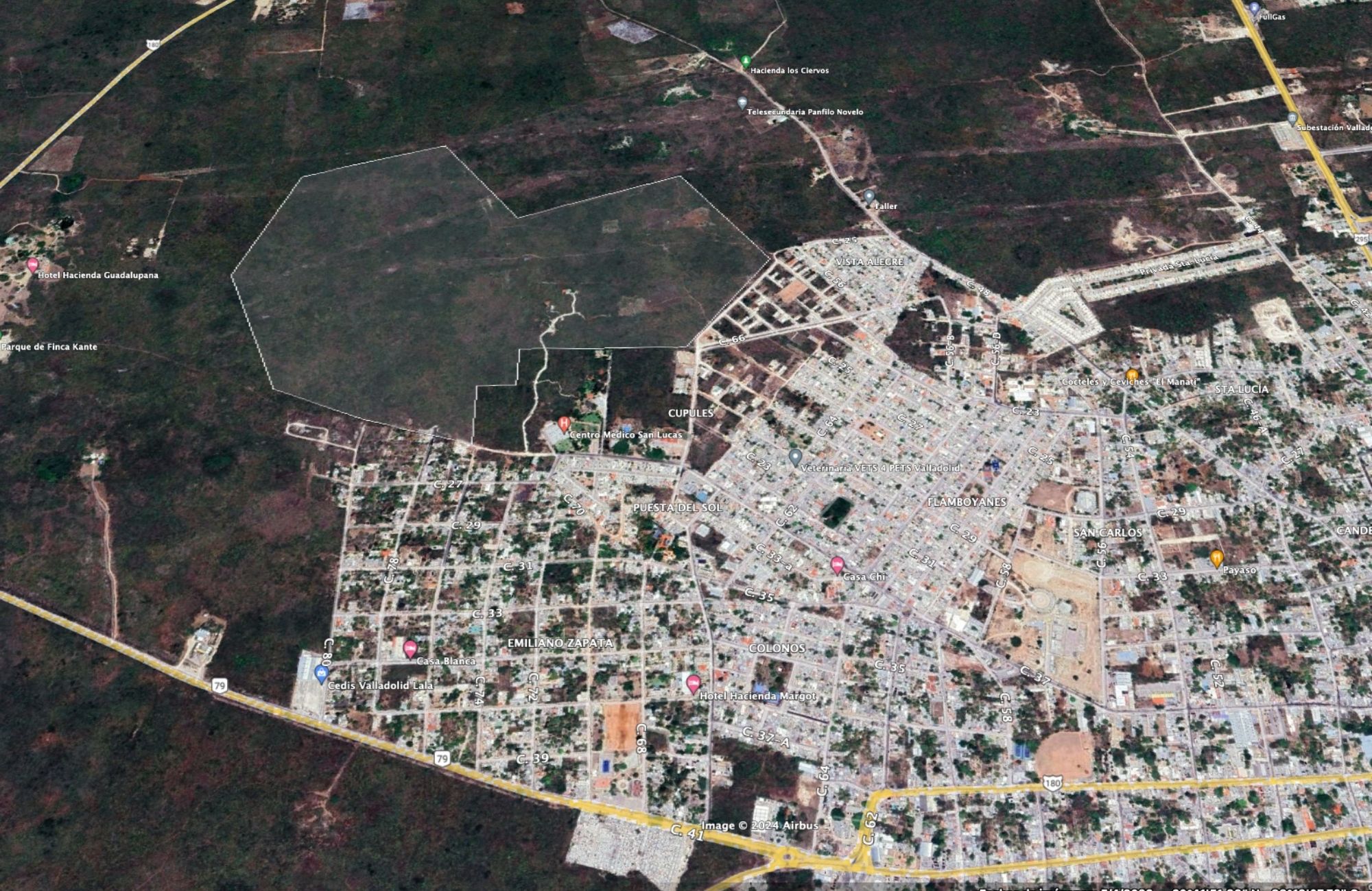 Macrolote de 233,650 m2 por fraccionamiento X Corazon, Valladolid.