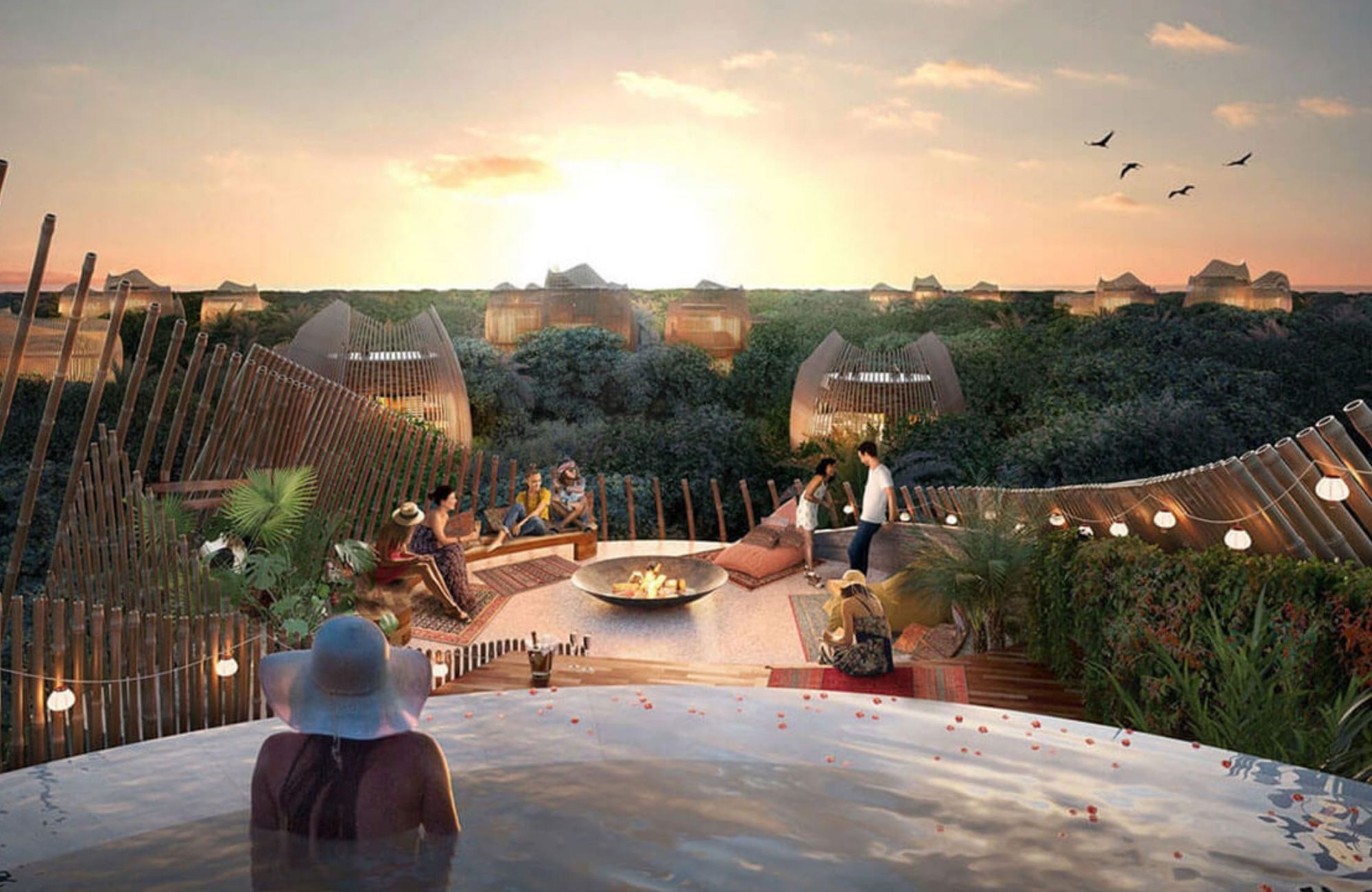 Terreno multifamiliar de 5,055 m2 a minutos del mar, en venta Aldea Zama Tulum.