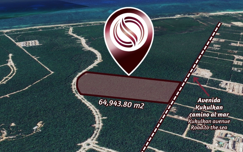 Terreno multifamiliar de 64,943 m2 a minutos del mar, en venta Aldea Zama Tulum.