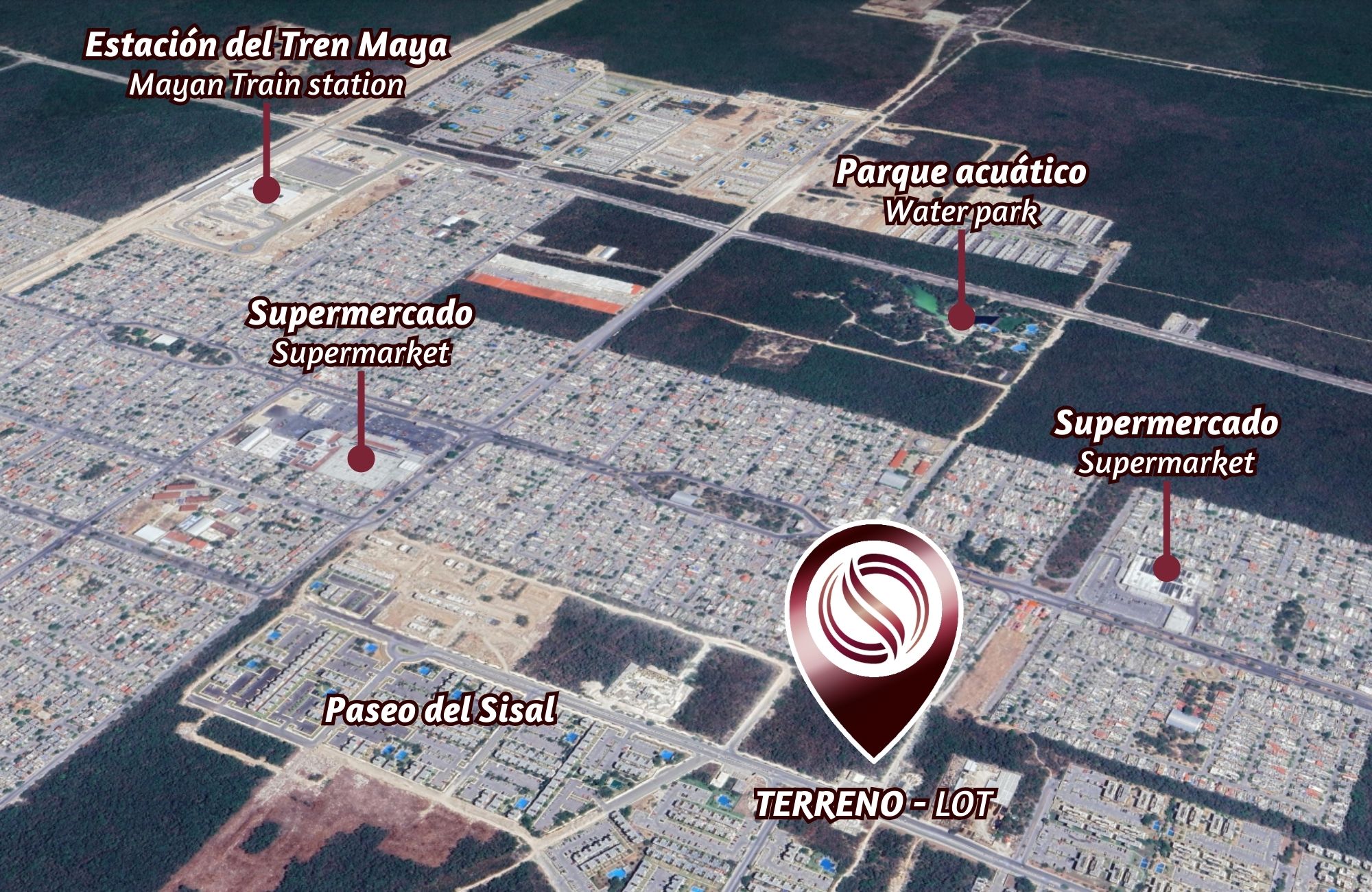 Terreno de uso mixto, en venta Paseo del Sisal, Playa del Carmen.