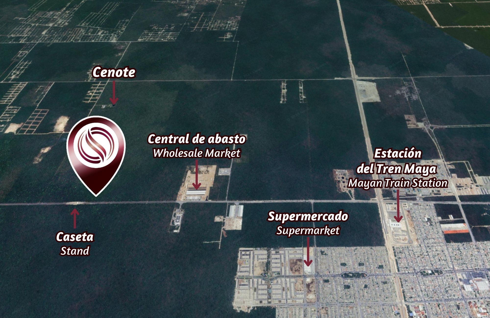 20 hect&aacute;reas en venta, uso mixto, en la entrada de Playa del Carmen.