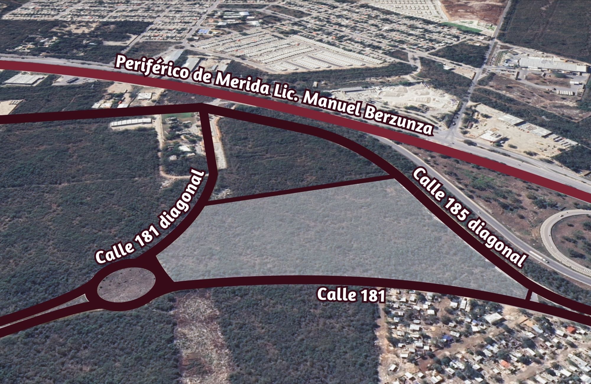 Terreno de 44,565 m2 en venta para uso comercial, al sur de M&eacute;rida.