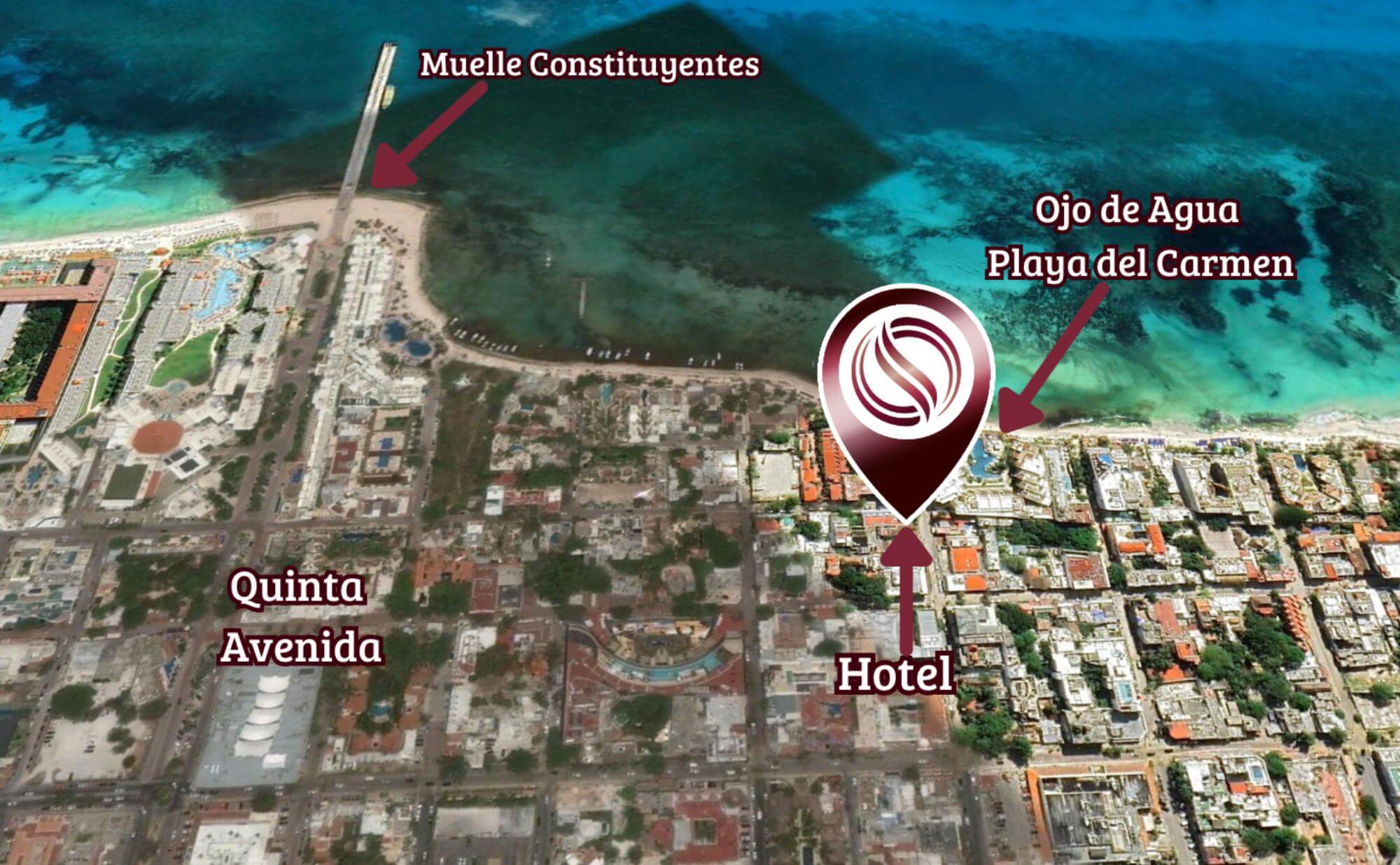 Encantador Hotel Boutique con alberca en Venta, Zona Centro, Playa del Carmen.