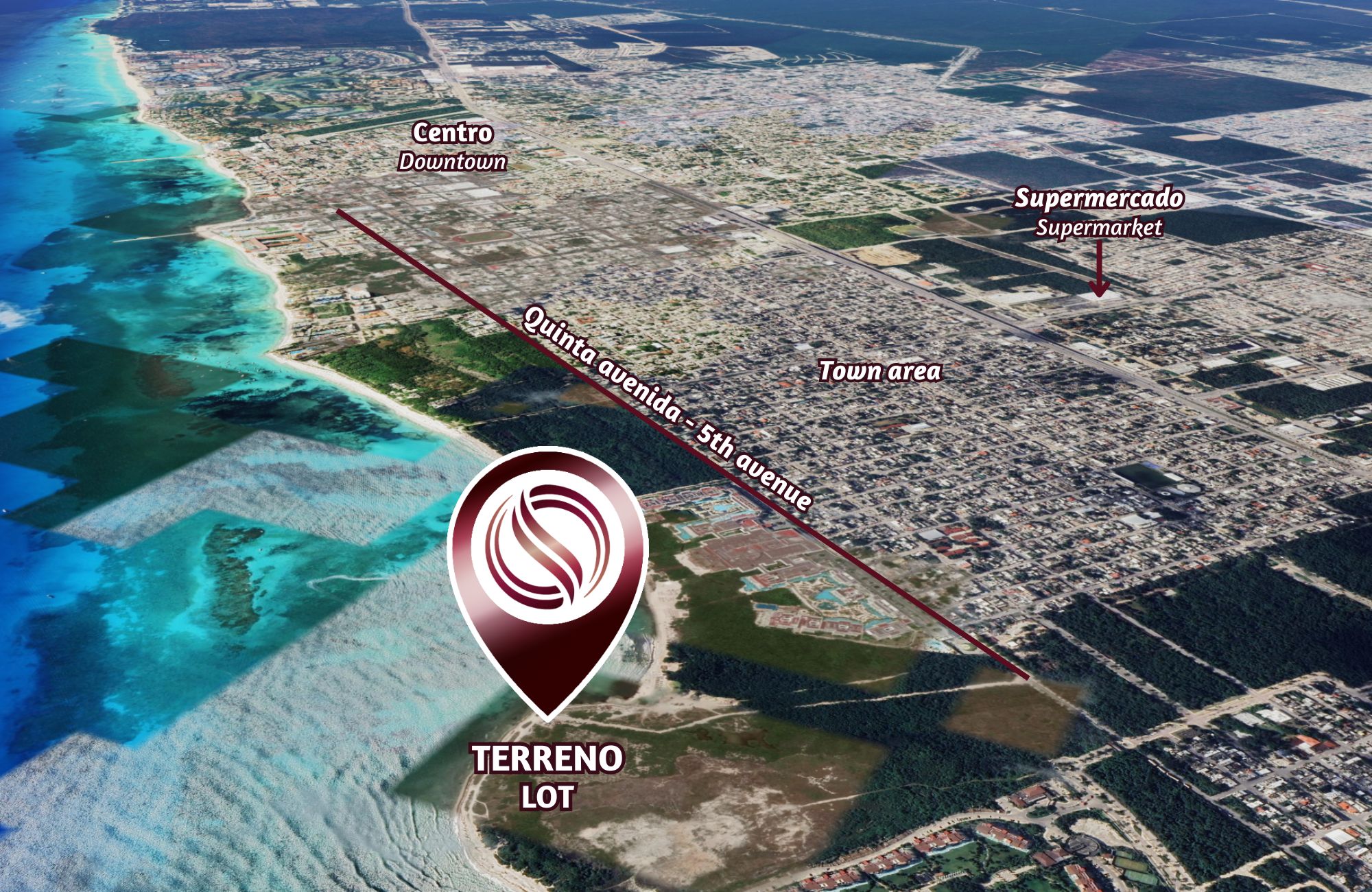 Terreno frente a la playa, uso hotelero, en venta, Punta esmeralda, Playa del Carmen.