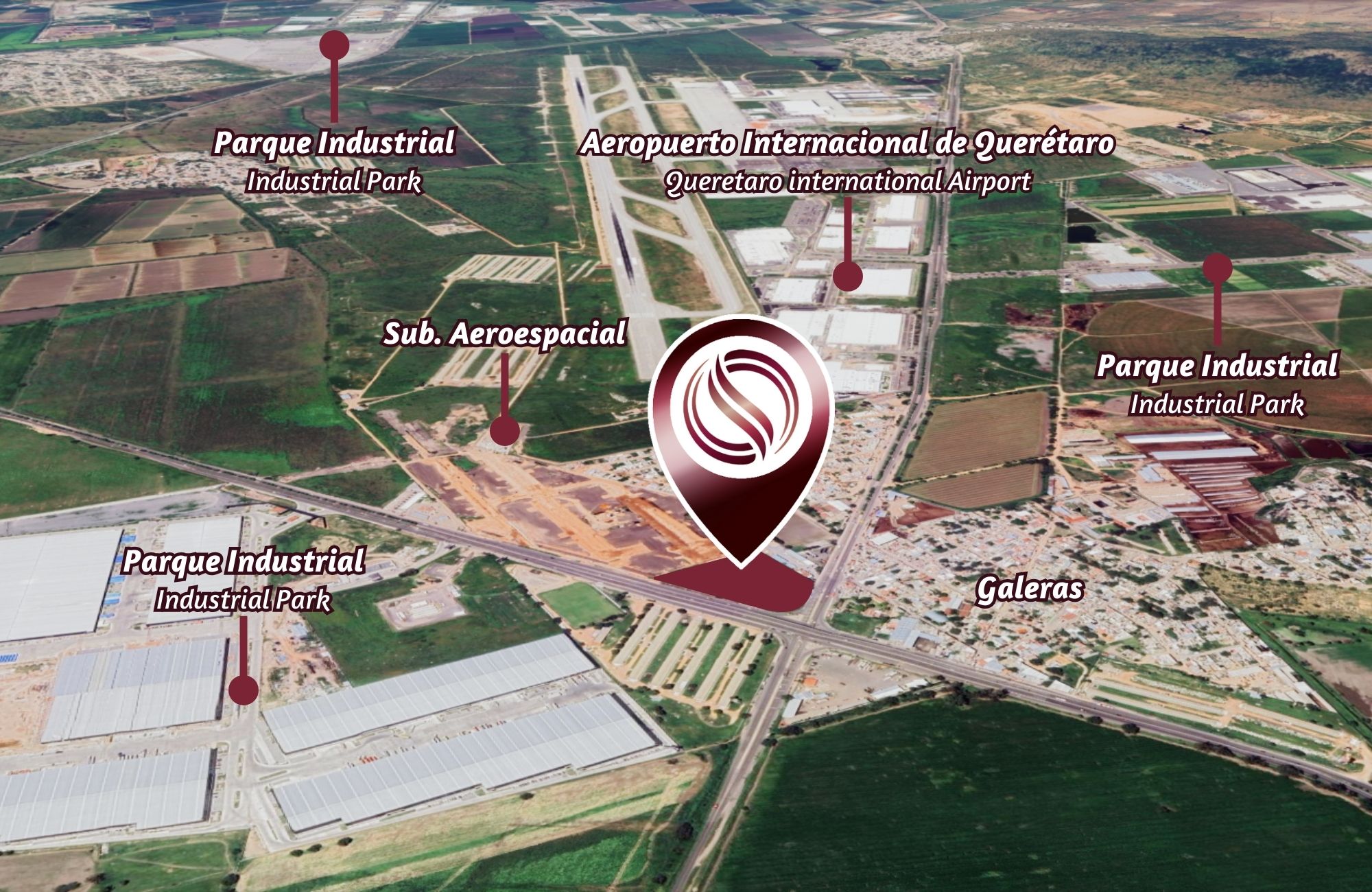 Macrolote Comercial en zona industrial, en venta, a un lado del Aeropuerto de Quer&eacute;taro.