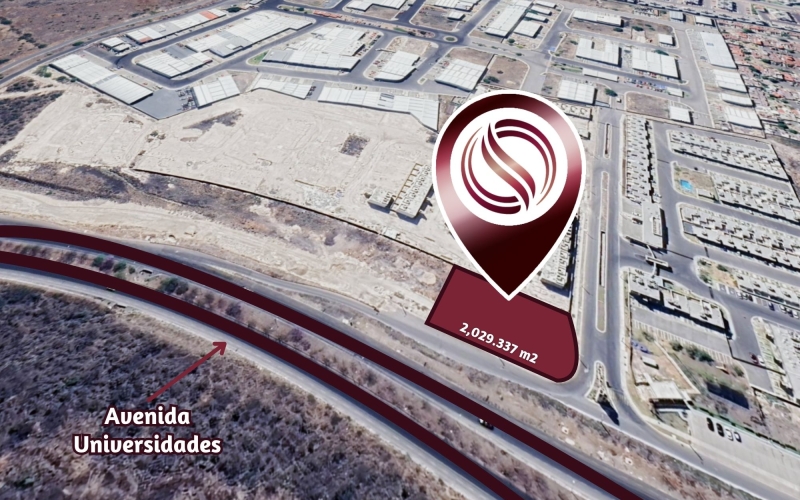 Lote comercial de 2,029 m2 sobre av. Universidades, venta, El Marqu&eacute;s, Quer&eacute;taro.
